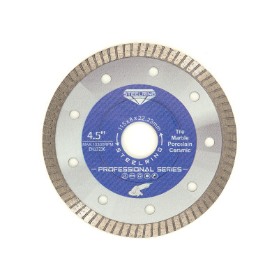Супер тонкий пресований алмазний диск Steelring PROFESSIONAL HPTW 115х1.2