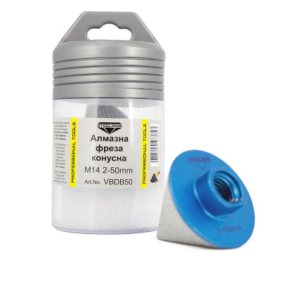 Алмазна фреза Steelring конусна VBDB50 M14 (2–50 мм) Алмазна фреза Steelring конусна VBDB50 M14 (2–50 мм)