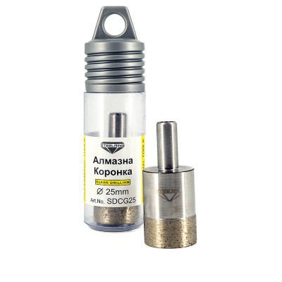 Алмазна коронка Steelring для кераміки та скла SDCG25 Алмазна коронка Steelring для кераміки та скла SDCG25